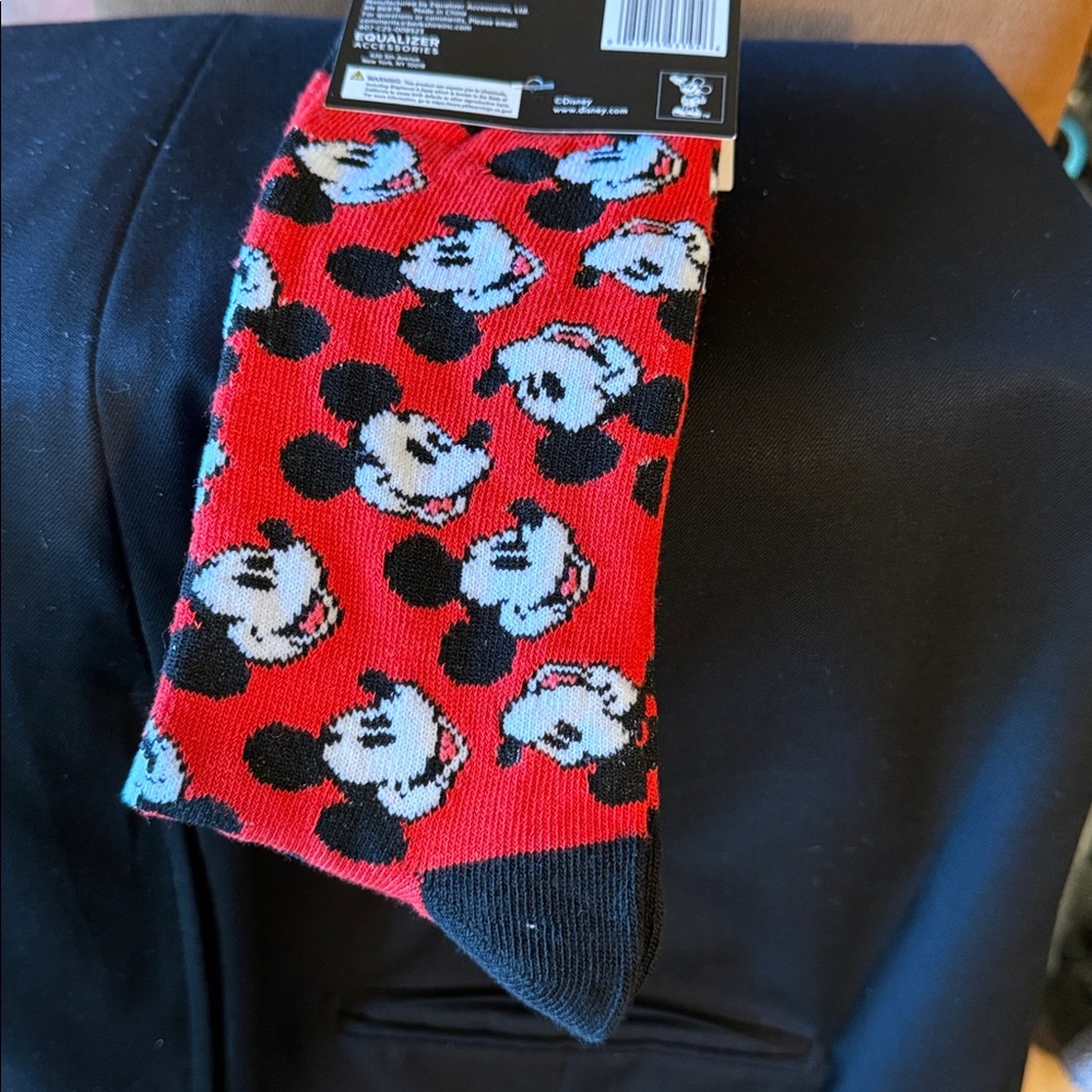 Disney Red and Black Mickey Mouse Socks - Picture 7 of 8